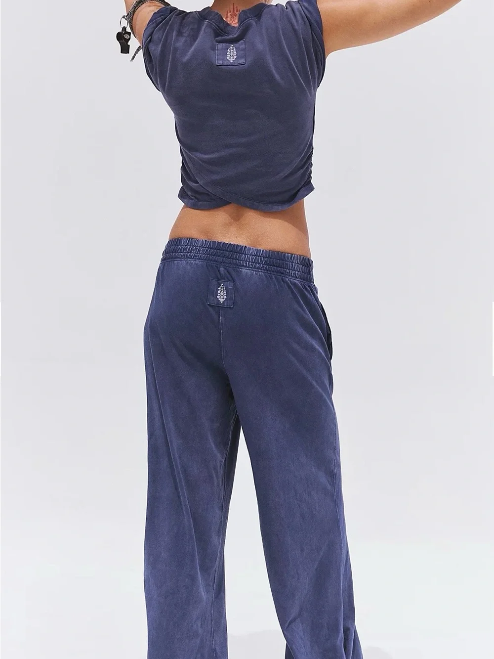 NWT FREE PEOPLE NAVY MATCH DAY CROSSOVER SET SIZE XS!!